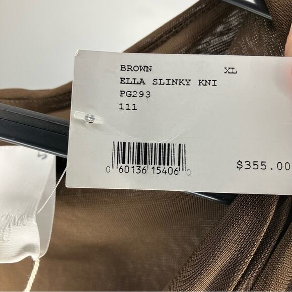 NWT PARIS GEORGIA Ella Twist-Front Crop Top Brown XL - Picture 7 of 8